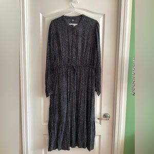 Gap Black and White Maxi Dress L NWT
